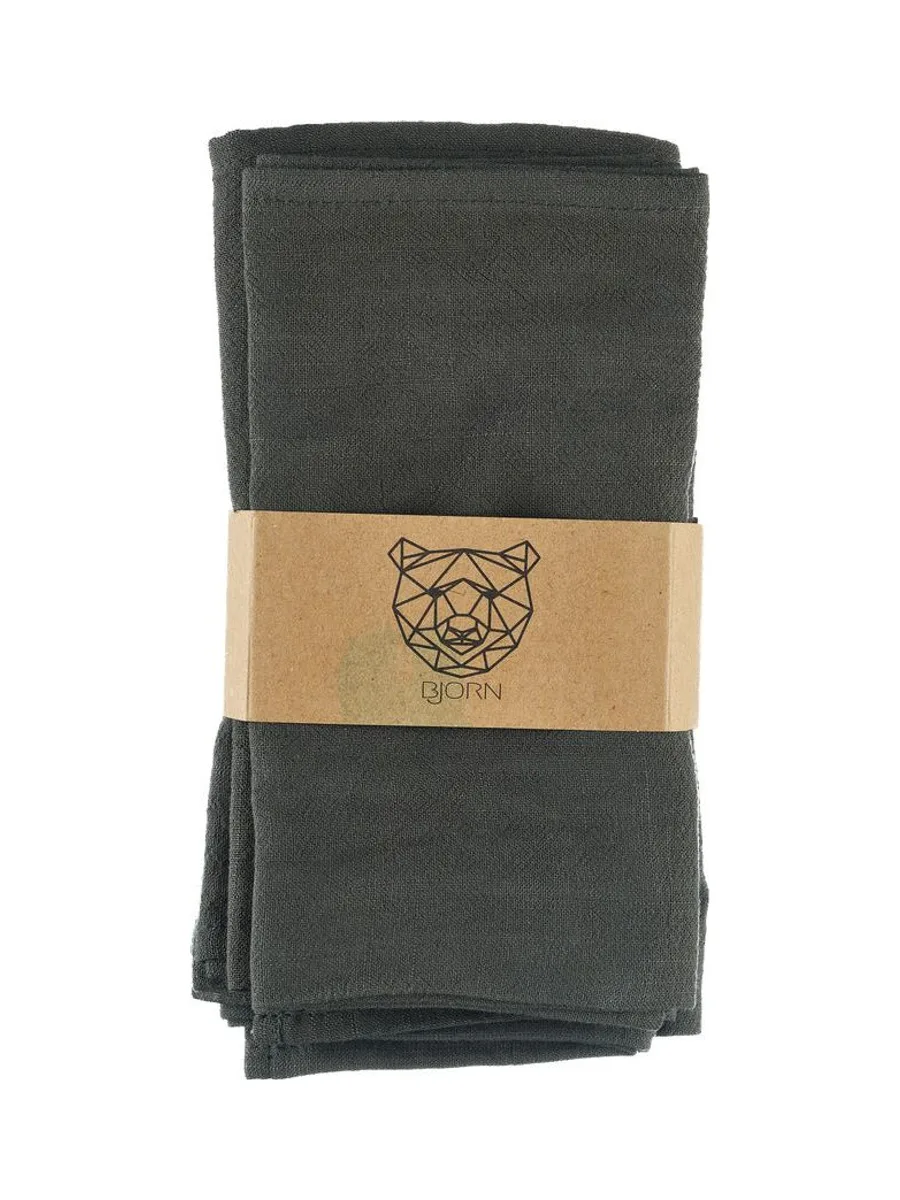 Serviette de table - 6 pièces - Lin et coton blanc crème 109