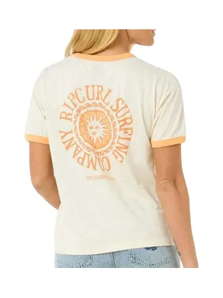 T-Shirt Écru Femme Rip Curl Carlos Ringer 2