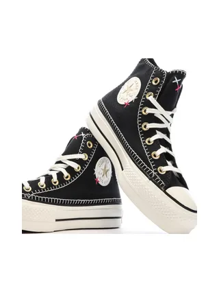 Baskets Noires Femme Converse All Star Lift Crafted 7