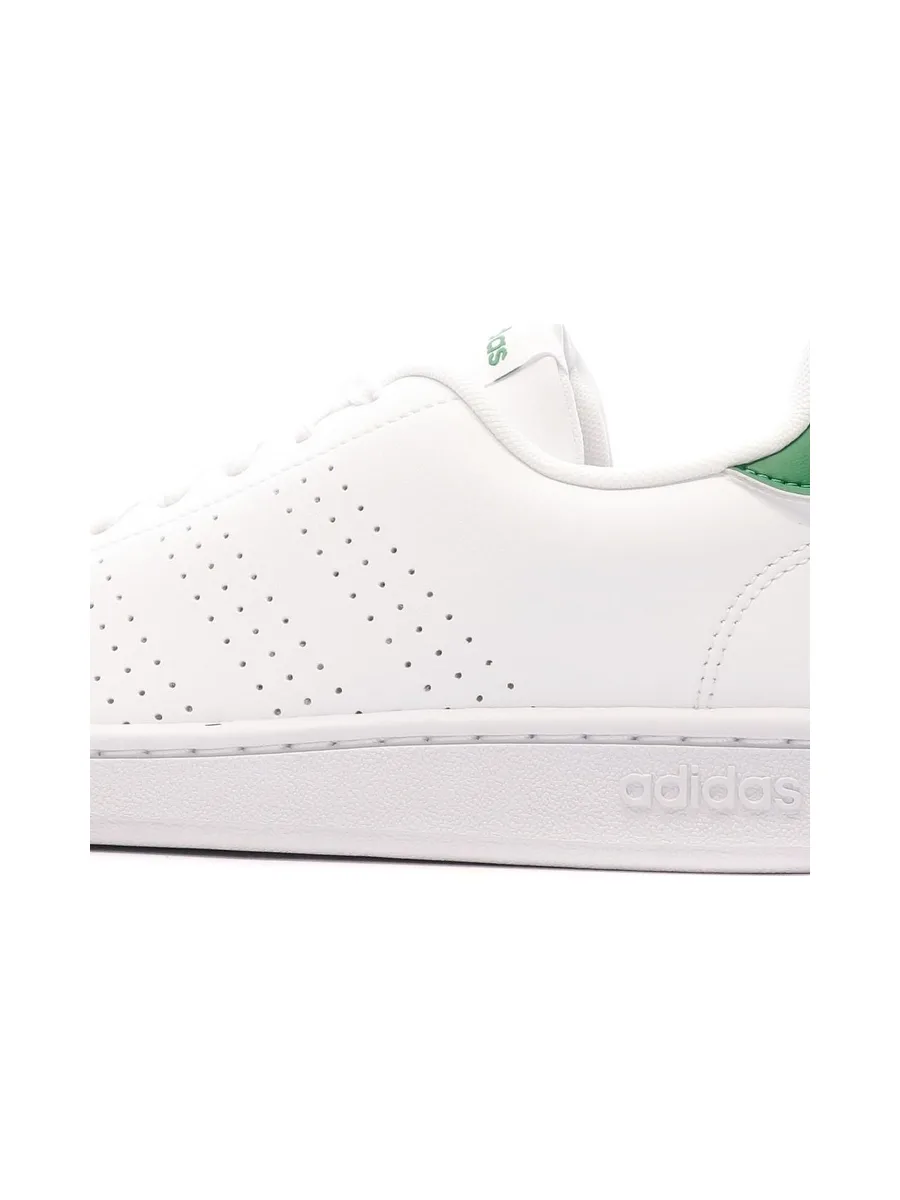 Baskets Blanches/Vert Homme Adidas Advantage 8