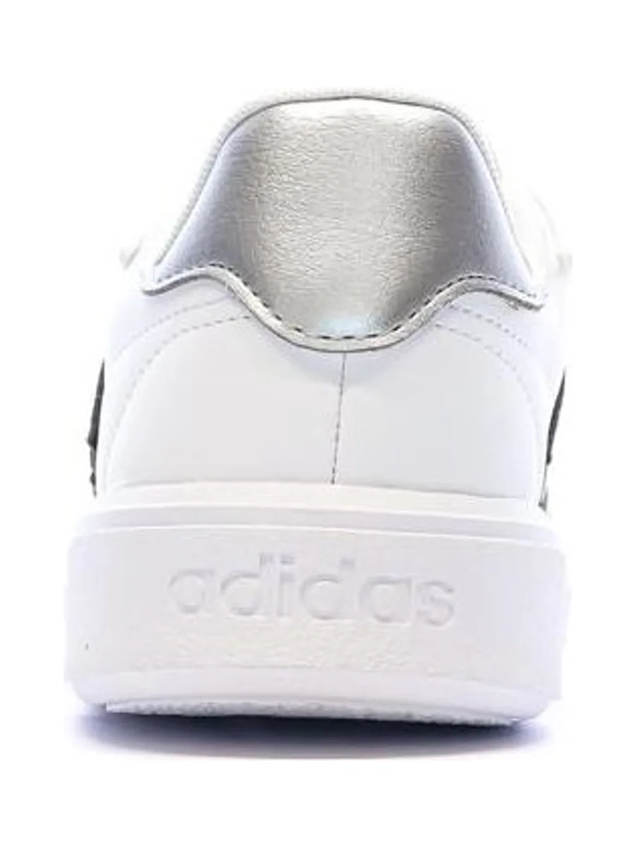 Baskets Blanches/Noires Garçon Adidas Courtblock 3