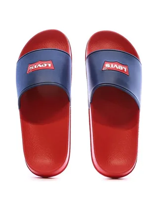 Claquettes Noir/Rouge Garçon Levi's Pool 3