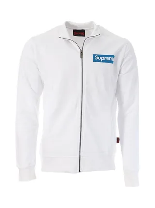 Veste zippée Blanc Homme Supreme Grip SUPPER 1