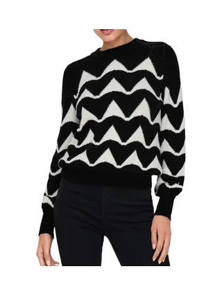Pull Noir/Beige Femme JDY Tina 1