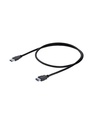 1m Black USB 3.0 Extension Cable M/F 4