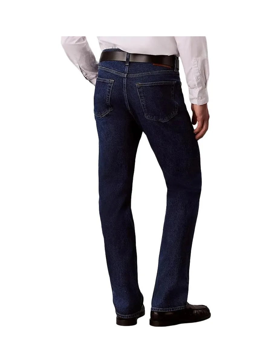 Jean Bleu Foncé Homme Calvin Klein Jeans Standard Straight 3