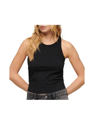 Débardeur Noir Femme Superdry Superdry Ruched 1