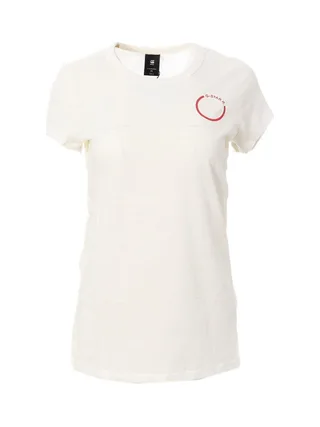 T-shirt Ecru Femme G-Star Raw Circle 1