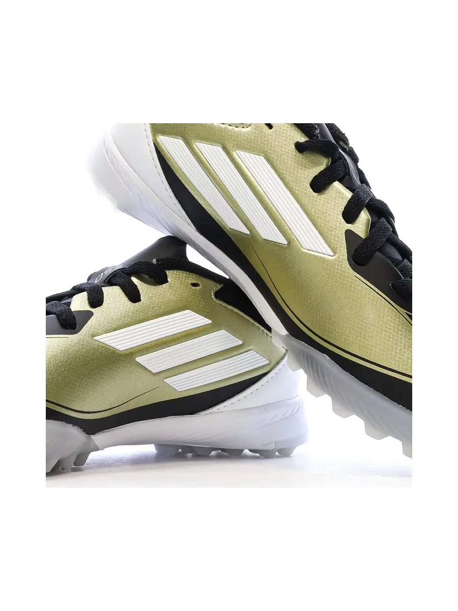Chaussures de Foot Doré/Noir Junior Adidas F50 League TF J Messi 8