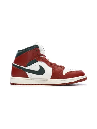 Air Jordan 1 Mid Blanche/Rouge/Noire Homme Nike 2