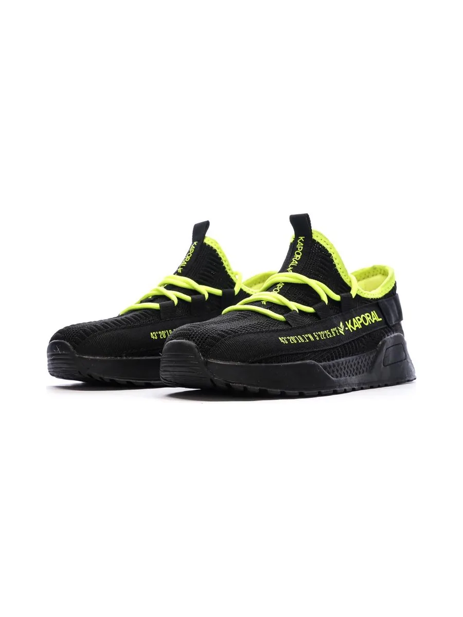 Baskets Noir/Jaune Garçon Kaporal Dofini 7