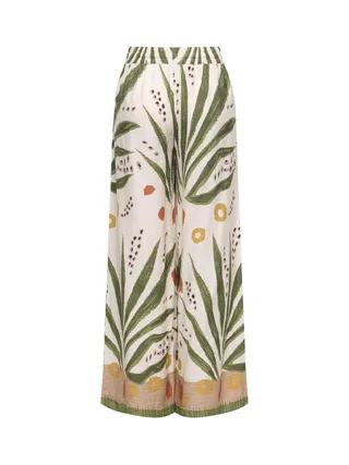 Pantalon fluide Beige/Vert/Orange Femme JDY Nellie 2