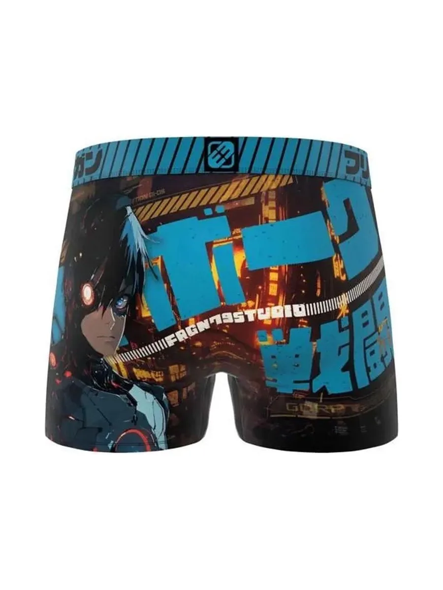 Boxer Bleu Homme Freegun Microfibre 3