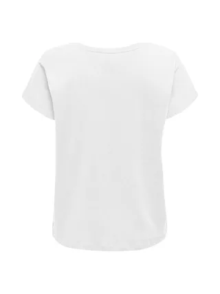 T-Shirt Blanc Femme ONLY Mally Life 2