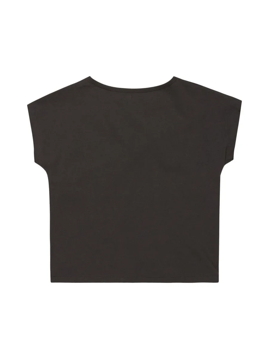 T-shirt Noir Fille Roxy There Is Life Coquillage 2