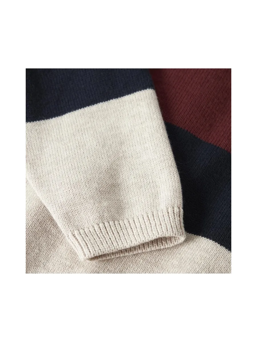 Pull Beige/Marine/Bordeaux Garçon Name it Knit 4