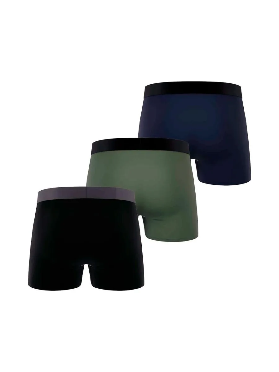x3 Boxers Noir/Vert/Marine Homme Von Dutch LOGMED 3