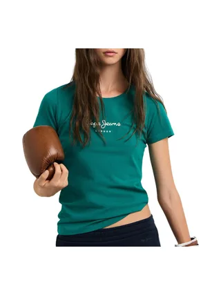 T-Shirt Vert Femme Pepe jeans Virginia 1