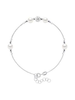 Bracelet Véritables Perles de Culture d'Eau Douce Rondes 6-7 mm — Argent 925 Millièmes — 18 cm 1