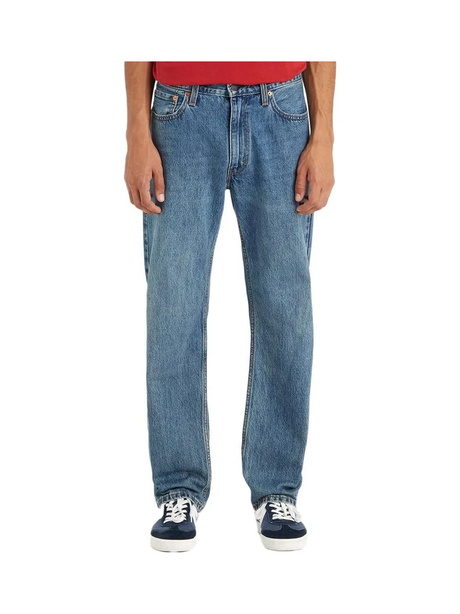 Jean 555 Bleu Homme Levi's Relaxed Straight Med Indig 2