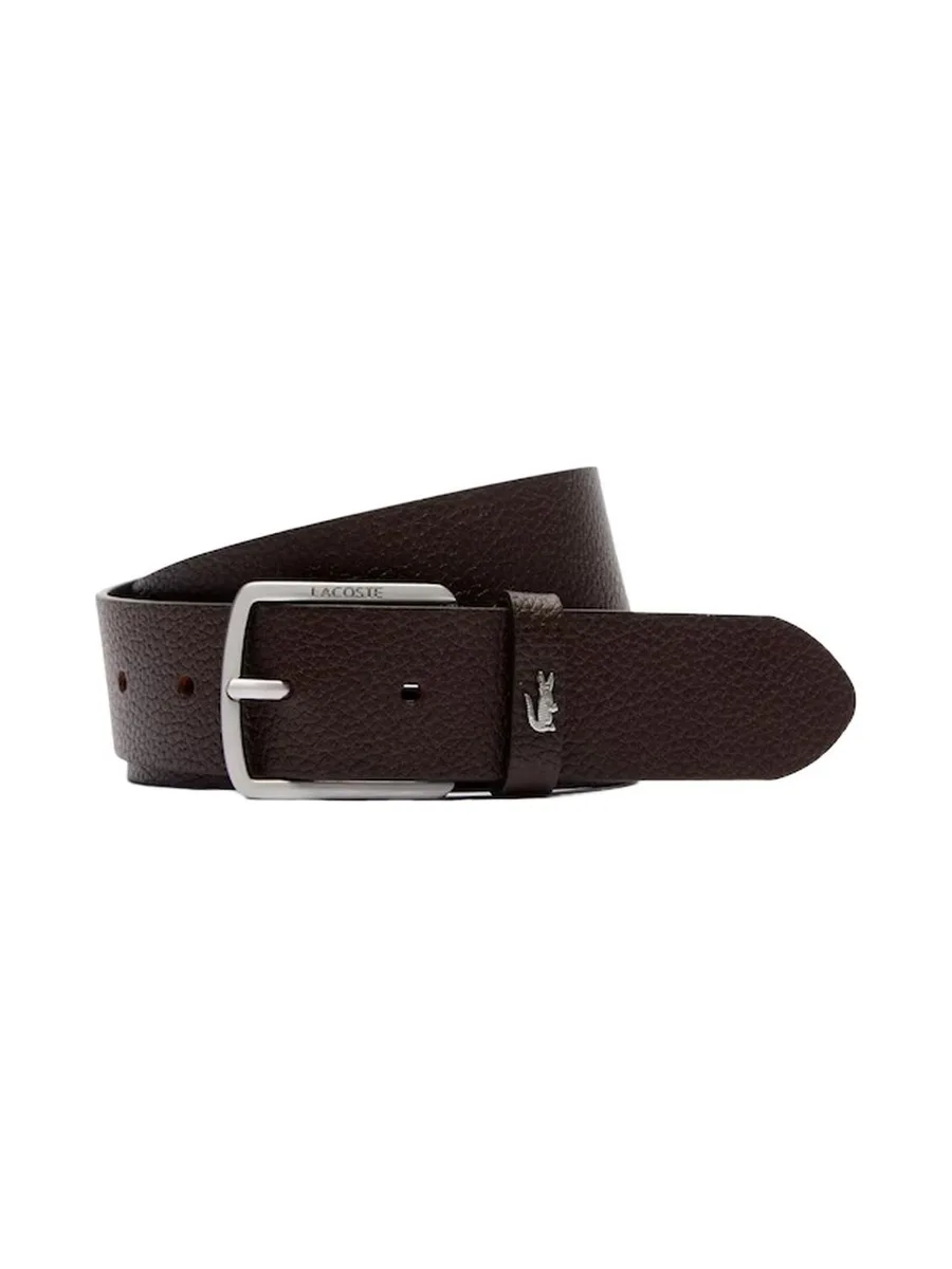 Ceinture Marron Cuir Homme Lacoste 35 Grainé - T 1