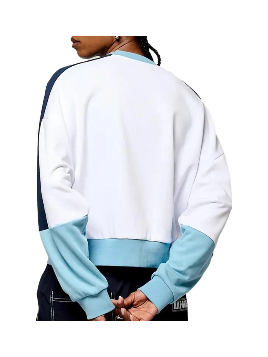 Sweat Blanc/Noir/Turquoise Femme Kaporal Vabre 3
