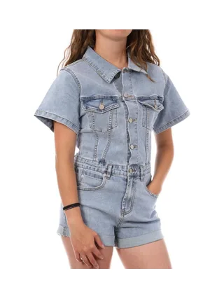 Combishort Bleu Clair Femme Monday Premium 1