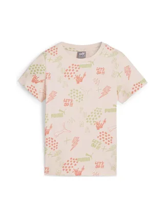 T-Shirt Rose Fille Puma Aop 1