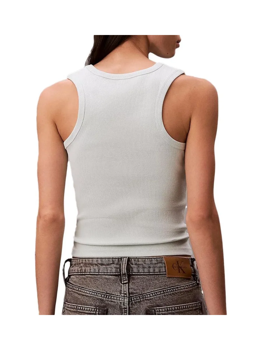 Débardeur Vert Pale Femme Calvin Klein Jeans A Woven Label 2