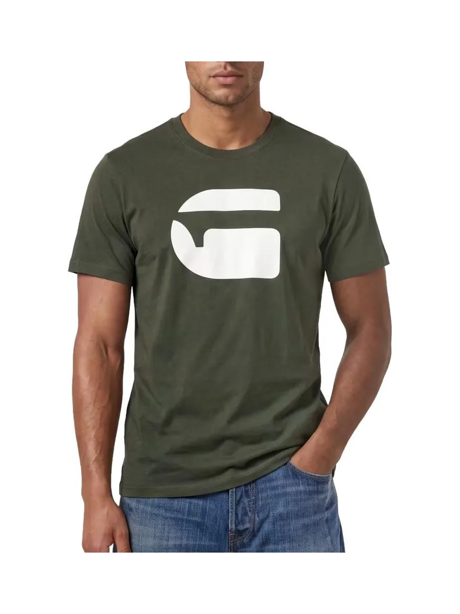 T-Shirt Kaki Homme G-Star RAW Logo 2
