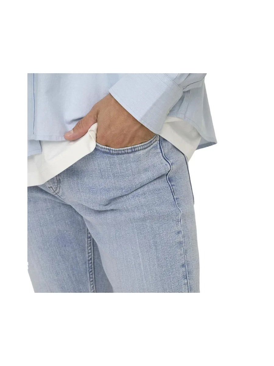 Jean Coupe Slim Bleu Clair Homme Only & Sons Light 4