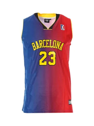 Maillot de basketball Rouge/Bleu Homme Sport Zone Barcelona 1