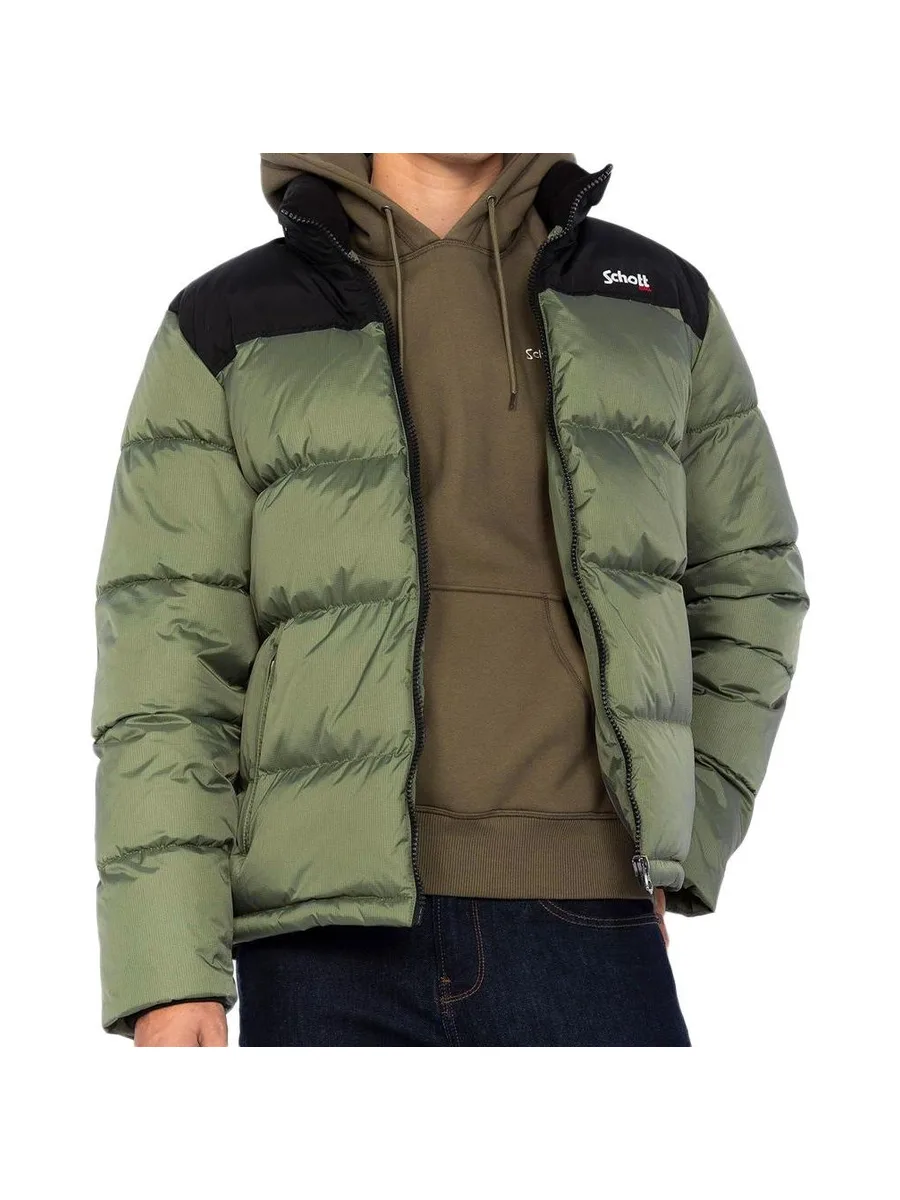 Doudoune Kaki Homme Schott Utah2 2