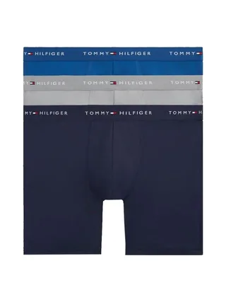 X3 Boxers Bleu/Gris/Marine Homme Tommy Hilfiger Brief 1