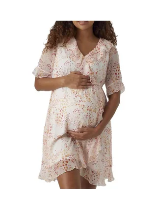 Robe de Grossesse Blanche Femme Vero Moda Marternity Kaya 1