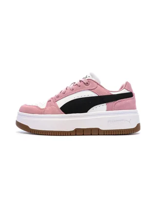 Baskets Blanches/Roses/Noires Femme Puma Rebound Low 1