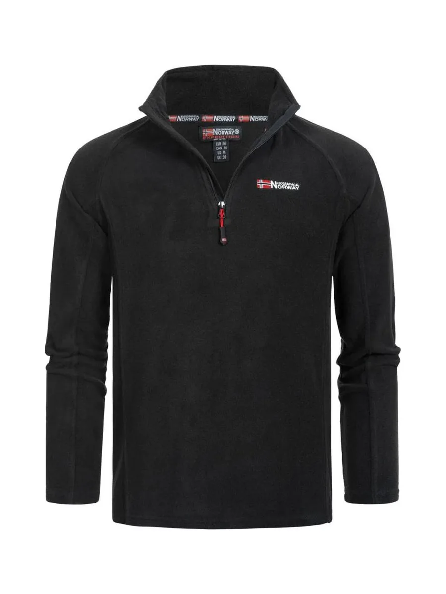 Veste Polaire 1/4 de Zip Noir Homme Geographical Norway Men 233 3
