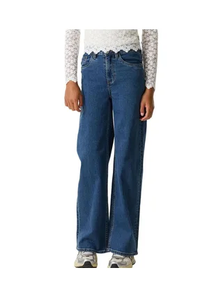 Jean Droit Bleu Femme Annemay Wide 1