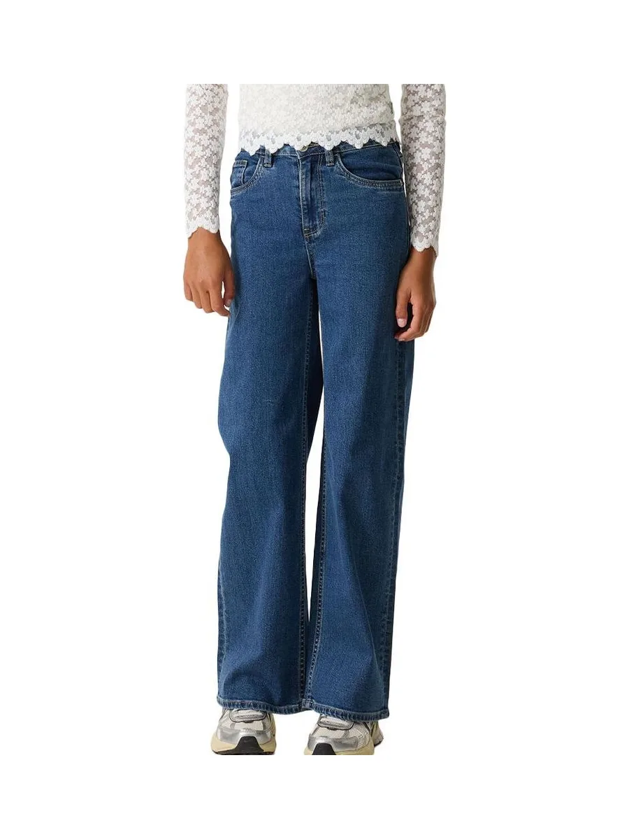 Jean Droit Bleu Femme Annemay Wide 2