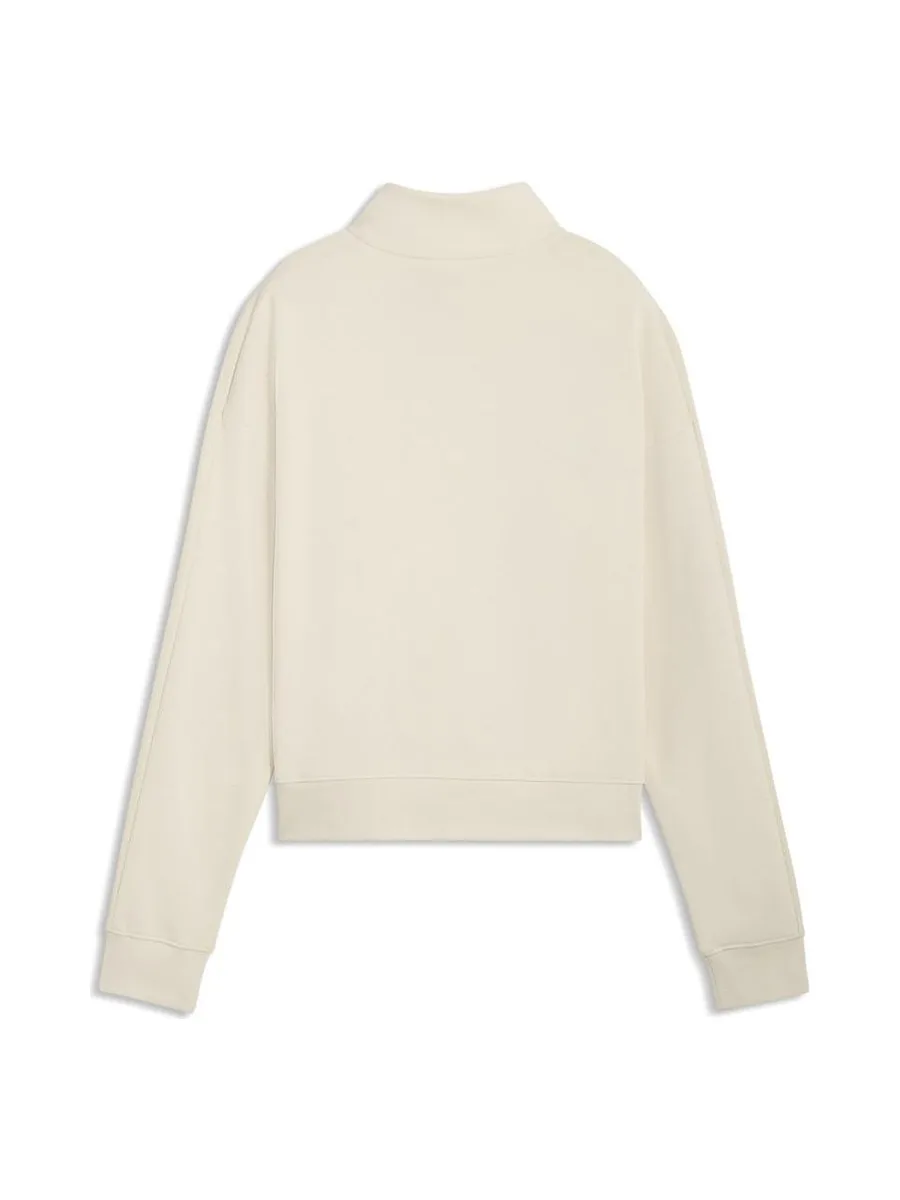 Sweat À Capuche Écru Femme Puma Relaxed 3