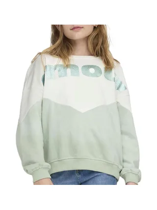 Sweat Vert/Blanc Fille Kids ONLY Kogruna 1