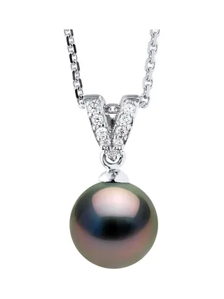 Collier Véritable Perle de Tahiti Ronde — Argent 925 Millièmes — 42 cm 1
