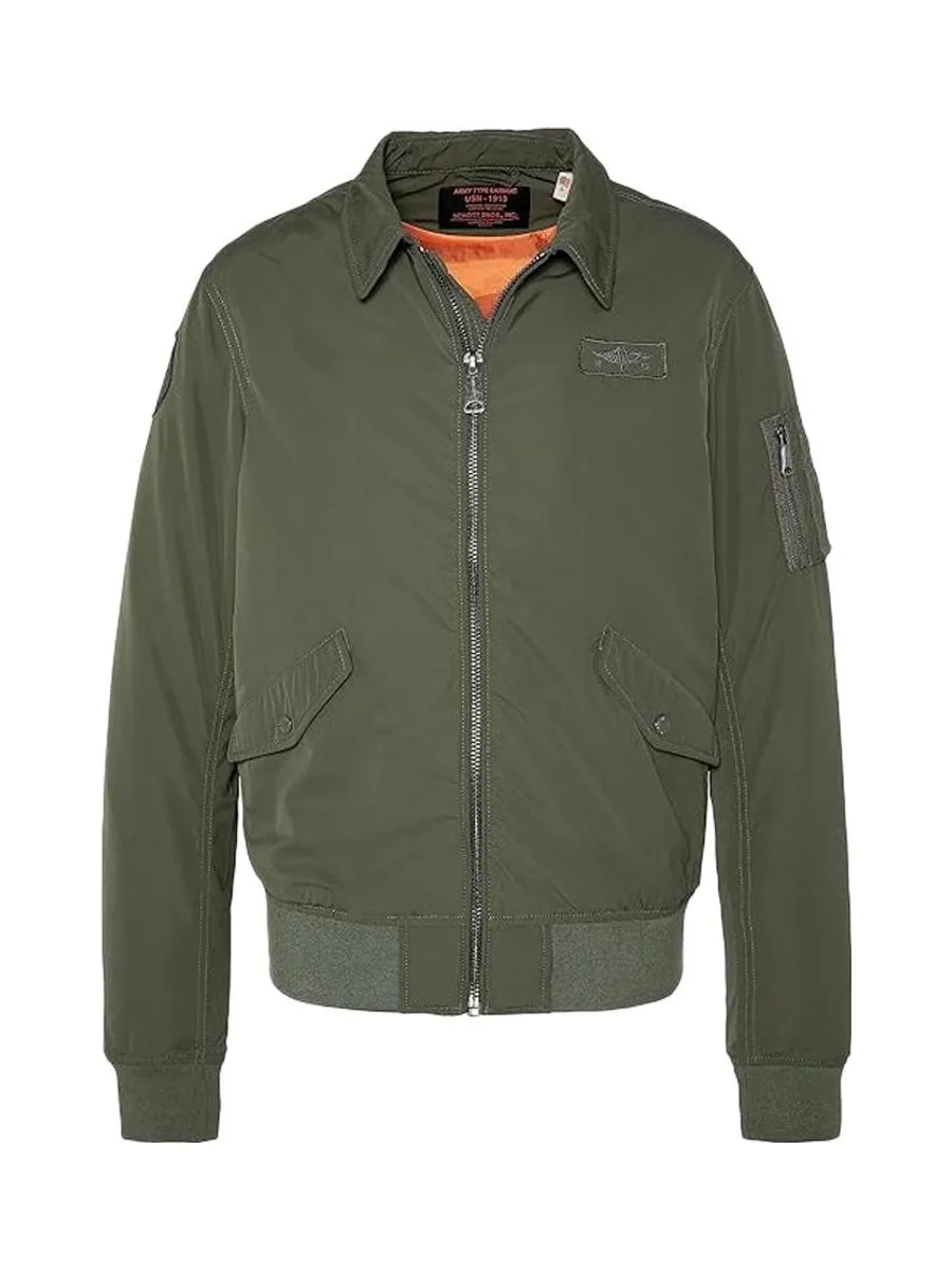 Veste Bombers Kaki Homme Schott Blouson Cwu 1