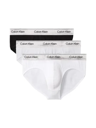 Lot de 3 Slips Noir/Blanc/Gris Homme Calvin Klein Jeans Hip Brief 1