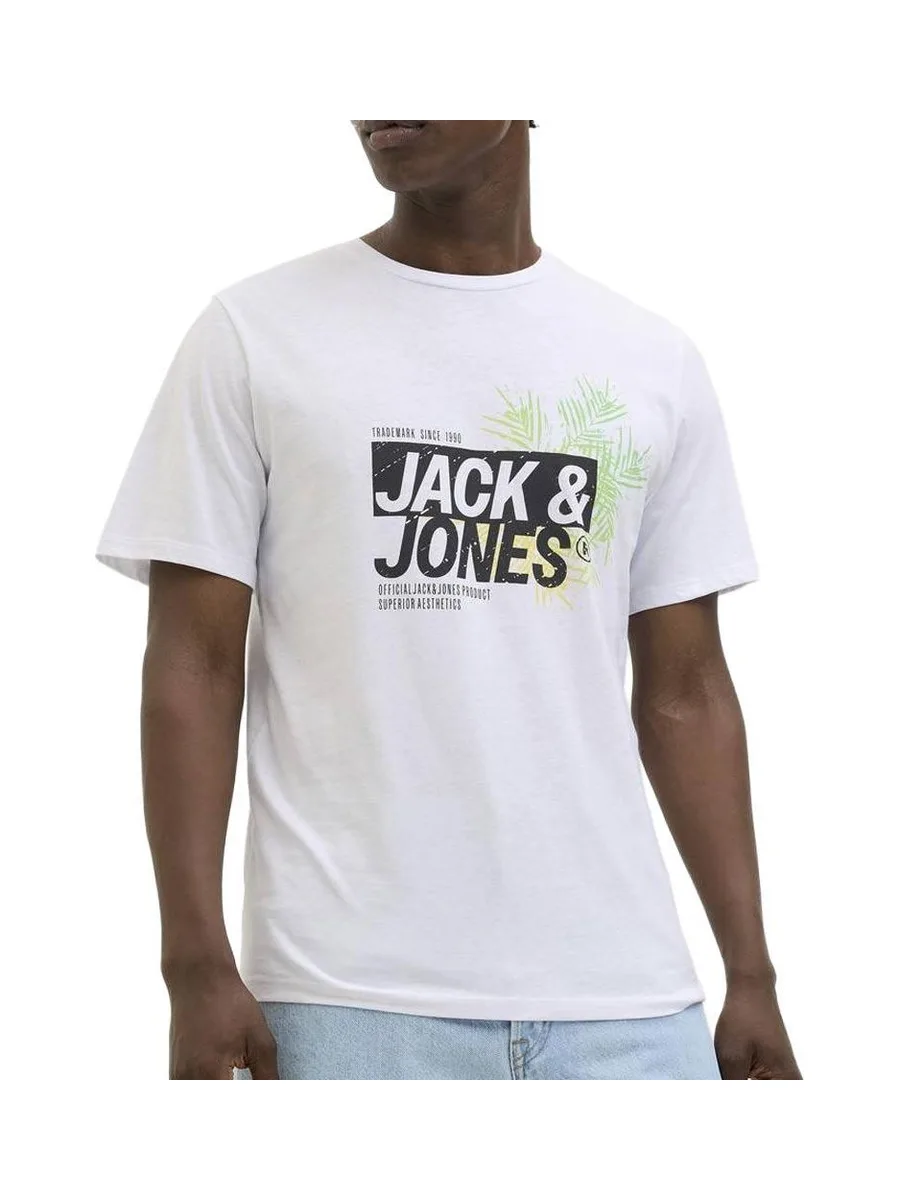 T-Shirt Blanc Homme Jack & Jones Jaxon 2