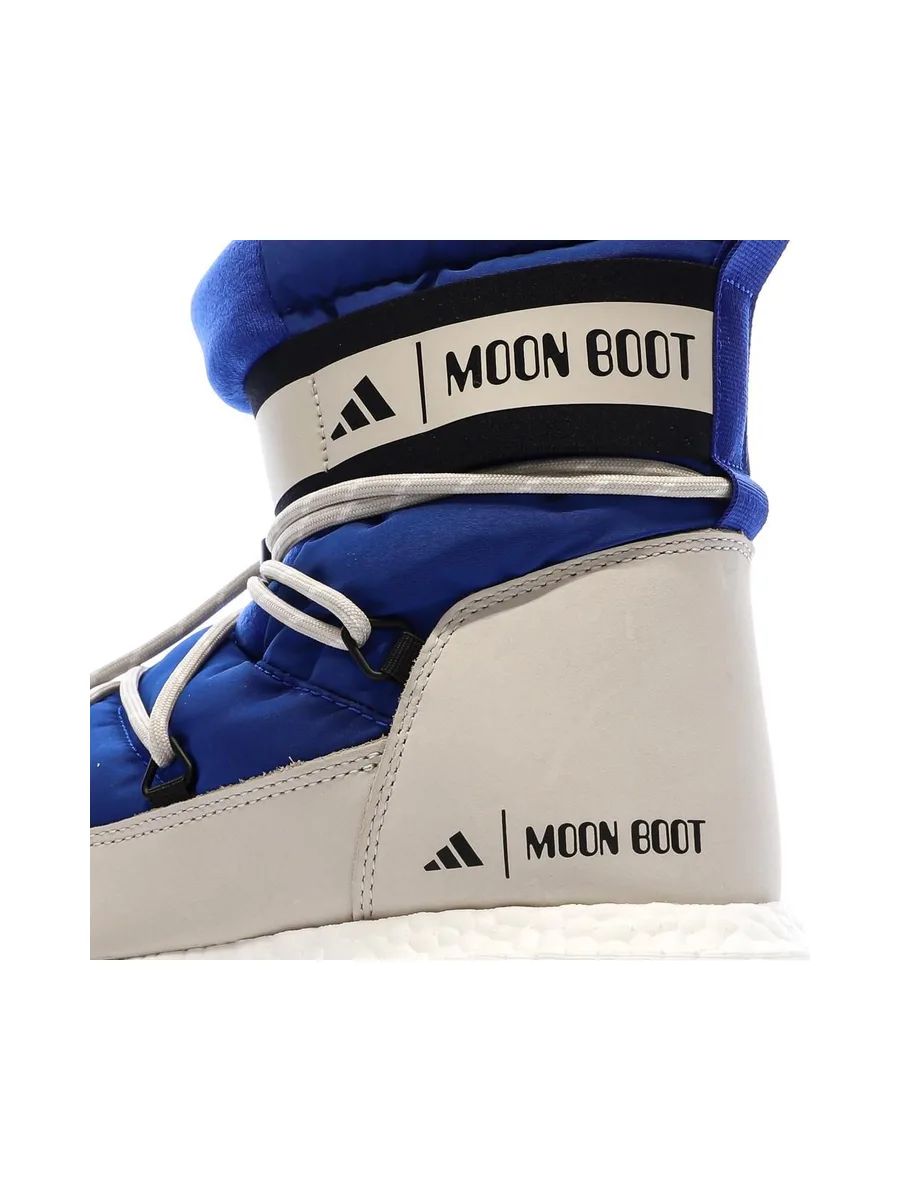 Moon Boot Bleu/Blanc/Noir Garçon Adidas High 7