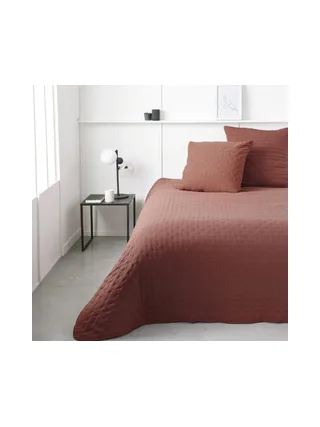 Couvre lit Terracotta + 2 Taies D'oreiller Today 260x240cm 1