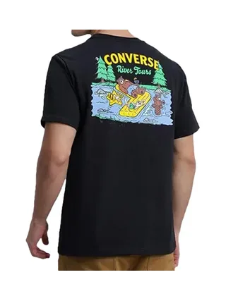 T-shirt Noir Homme Converse River 2