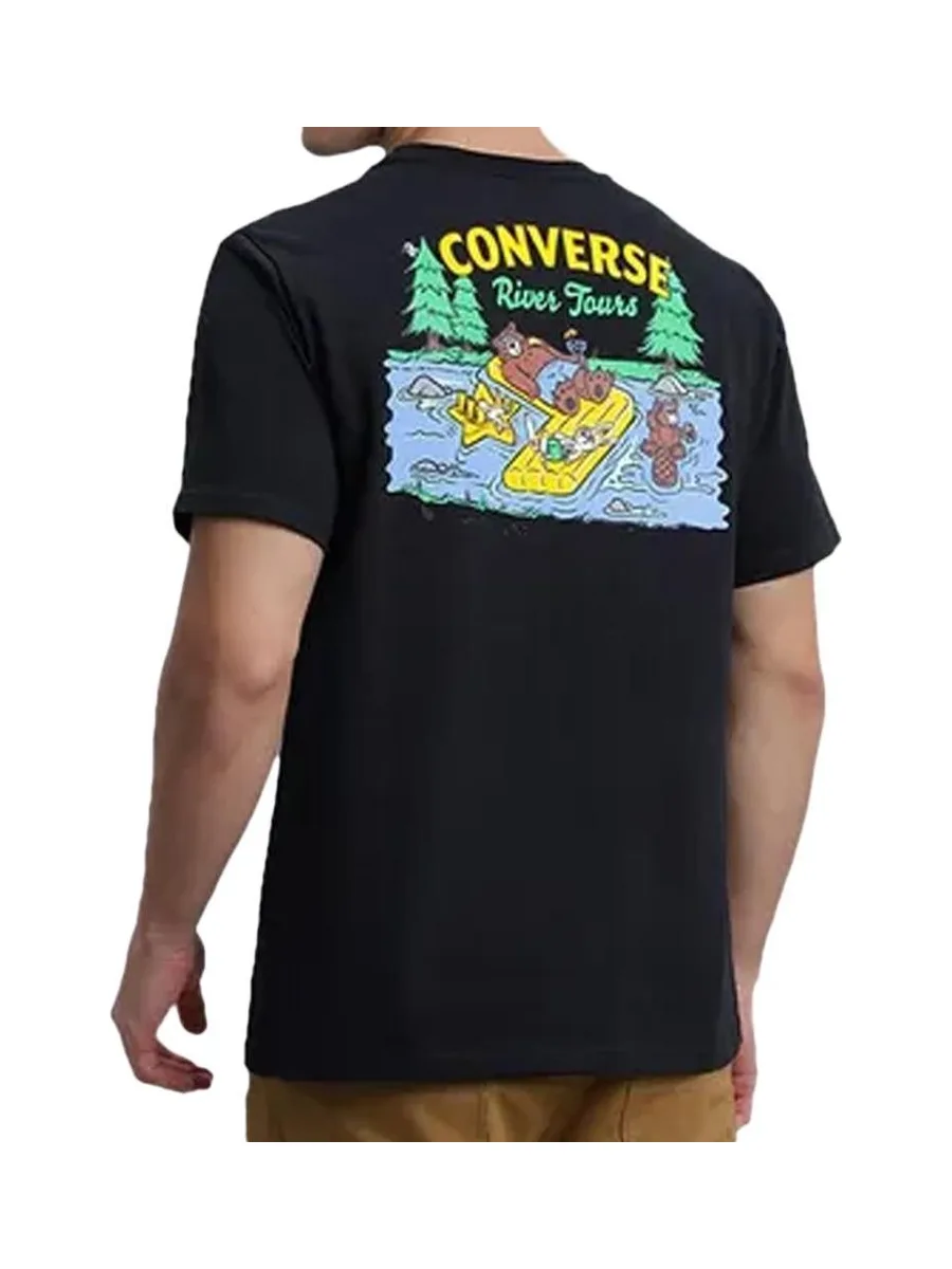 T-shirt Noir Homme Converse River 3