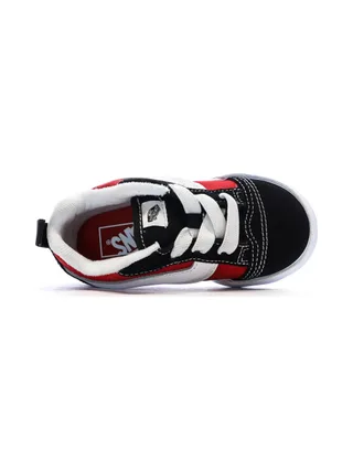 Baskets Noir/Rouge Enfant Vans Knu Skool Elastic 4